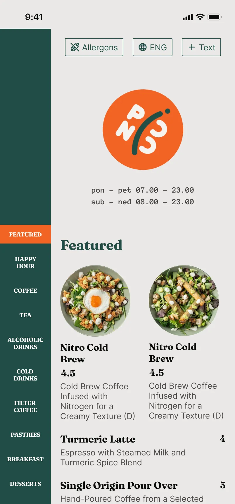 Picnic menu template